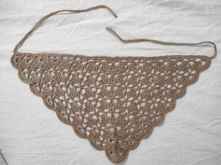 Hip scarf, bandana all'uncinetto in misto cotone