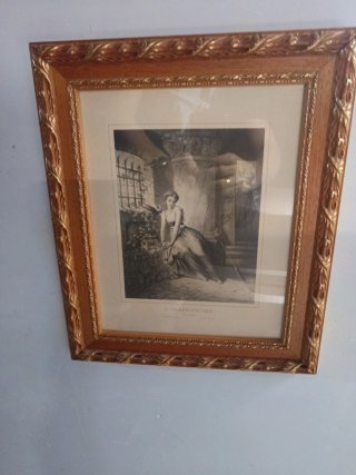2 Grabados Antiguos Marco Madera Dorado