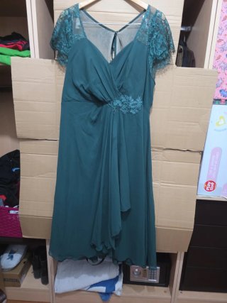 Vestido de fiesta verde