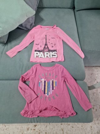 Pack 2 camisetas niña manga larga T6
