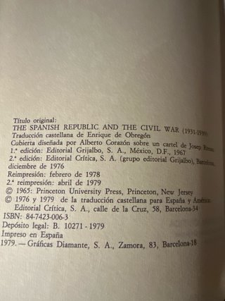 Libro la República española y la guerra civil