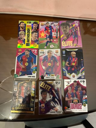 Lote 9 cromos Lamine Yamal Panini