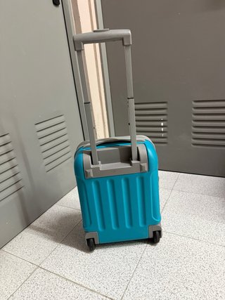 Maleta infantil rígida azul con ruedas