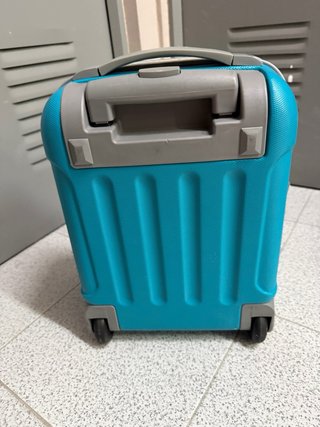 Maleta infantil rígida azul con ruedas