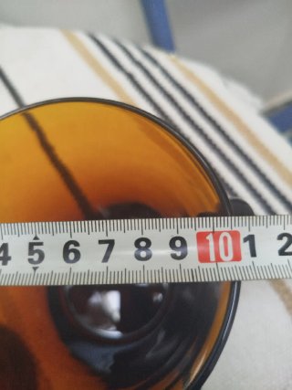 Juego Vintage Cristal ámbar jarra 5 Vasos cubitera