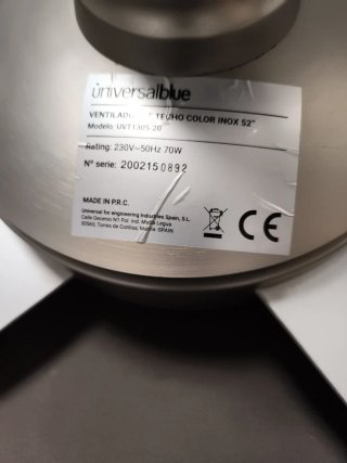 Ventilador de techo con luz y con mando .