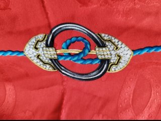 Foulard Must de Cartier Paris Seta Rosso