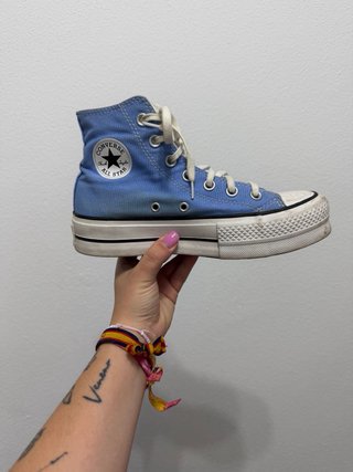 Converse plataforma azules talla 36.5