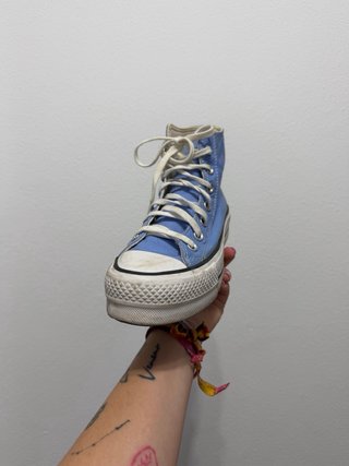Converse plataforma azules talla 36.5