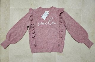 Jersey rosa con volantes y texto