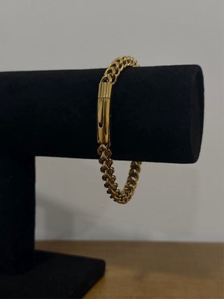 Pulsera de Eslabones Chapada en Oro 18k Hombre