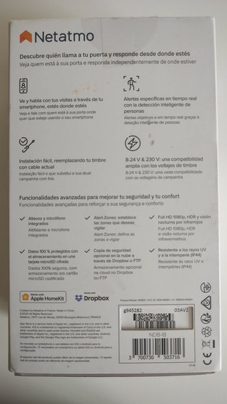 Videoportero Inteligente Netatmo Full HD