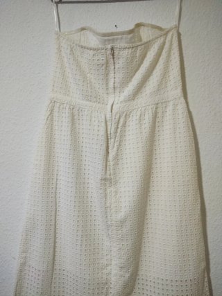 Vestido palabra de honor H&M blanco
