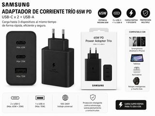 Cargador Samsung 65W PD Power Adapter Trio