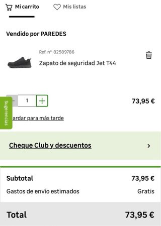 Zapatos de seguridad Paredes SP5172 NE Talla 38