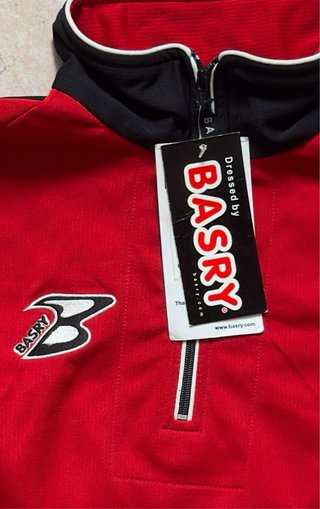 Felpa vintage BASRY rossa e nera XL
