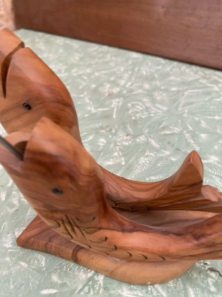 Portaforchettine aperitivo legno pesci