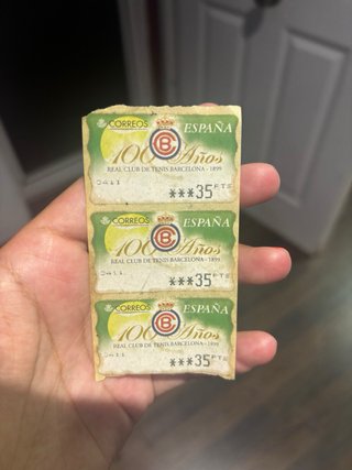 3 Sellos Correos España 100 Años Real Club Tenis