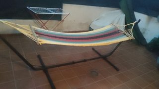 Soporte para hamaca de hierro + hamaca de regalo