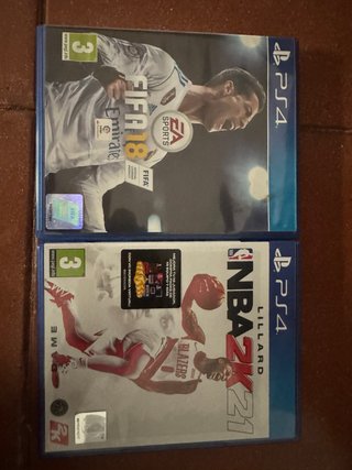 FIFA 18 y NBA 2K21 PS4