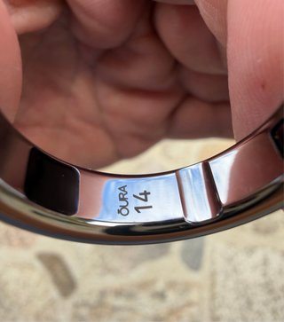 OURA Ring 4 Brushed Silver talla 14