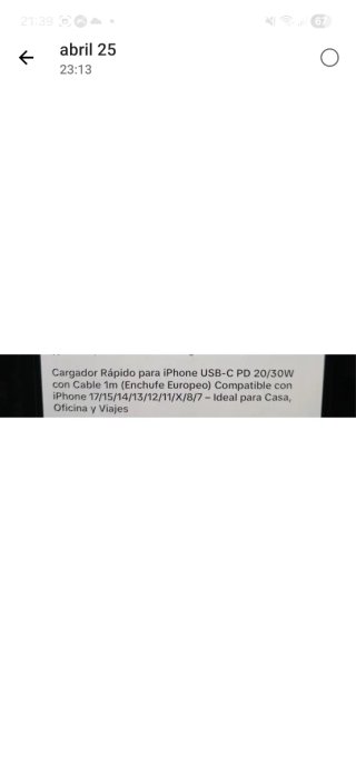 Cargador  rapido par iPhone //15/14/13/12/11