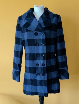 Abrigo Green Coast cuadros azul S