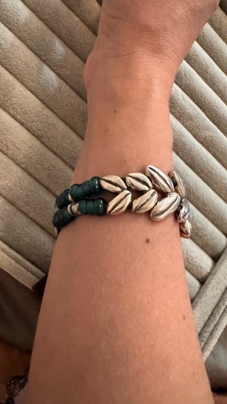 Pulsera Uno de 50 Plata y Turquesa