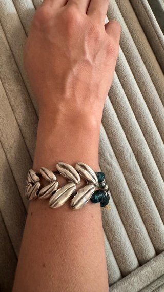 Pulsera Uno de 50 Plata y Turquesa