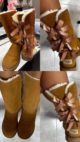 Botas UGG Marrones con Lazos