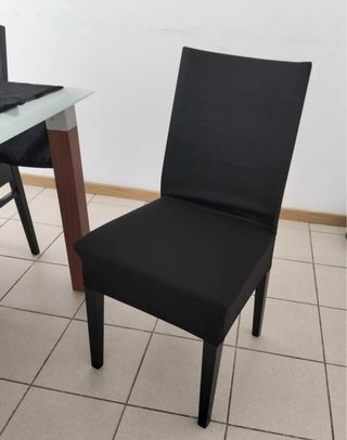 Juego 4 Fundas Sillas Negras Nuevas