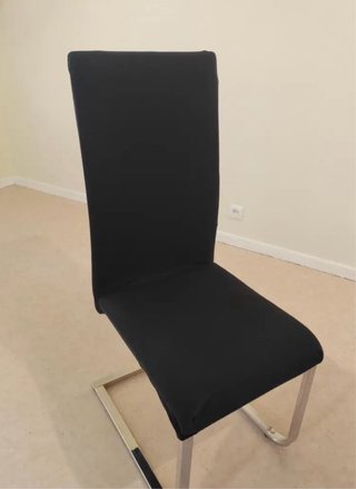 Juego 4 Fundas Sillas Negras Nuevas