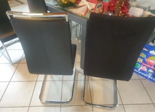 Juego 4 Fundas Sillas Negras Nuevas