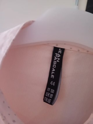 Camisa Jean Pascale Talla XL/42 Rosa Bordada