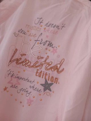 Camisa Jean Pascale Talla XL/42 Rosa Bordada