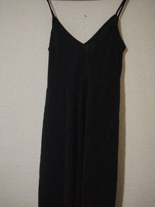 Vestido H&M tirantes canalé negro