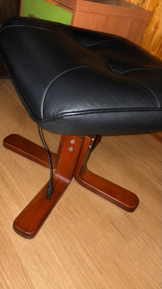 Sillón masaje relax piel negra