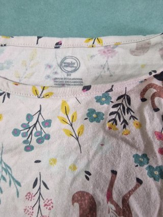 Vestido niña estampado unicornios T5