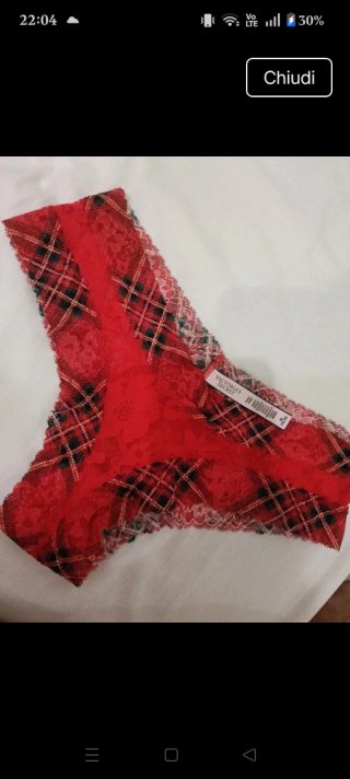 Victoria's Secret slip a quadri rossi