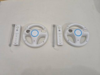 2 Mandos Wii + 2 Volantes Wii + 2 Correas