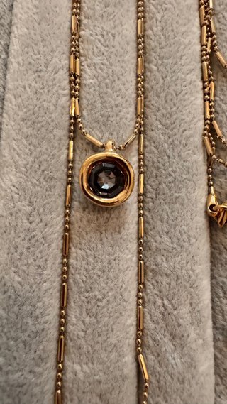Collar doble baño oro 18k Uno de 50