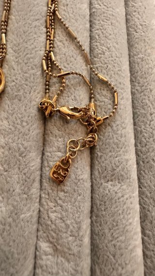 Collar doble baño oro 18k Uno de 50