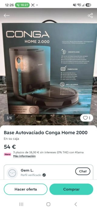 Conga Home 2.000 Robot Aspirador
