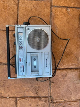 Radio Cassette Vintage Zeat-SONIC Gris/Plata