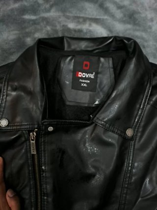 Cazadora Biker Negra Dovre Talla XXL