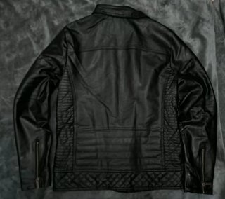 Cazadora Biker Negra Dovre Talla XXL
