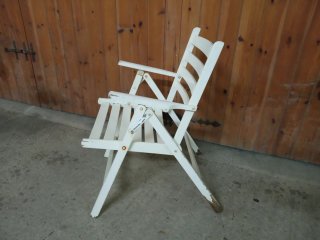 4 Sillas plegables de madera blancas