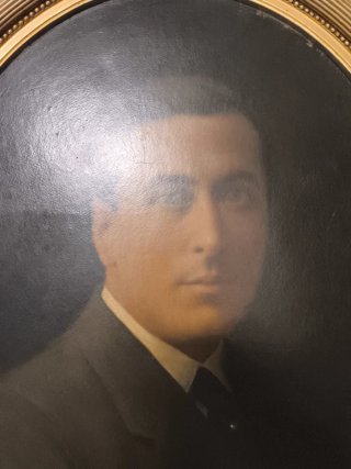 Cuadro único, fotografía pintada a mano 1920 R.G.D