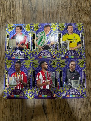 Lote 6 Cartas Fútbol Total Kings Panini