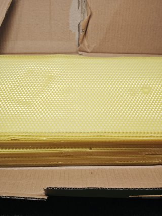 28 Láminas Cera Abeja Relieve 19,5x41,5 cm
